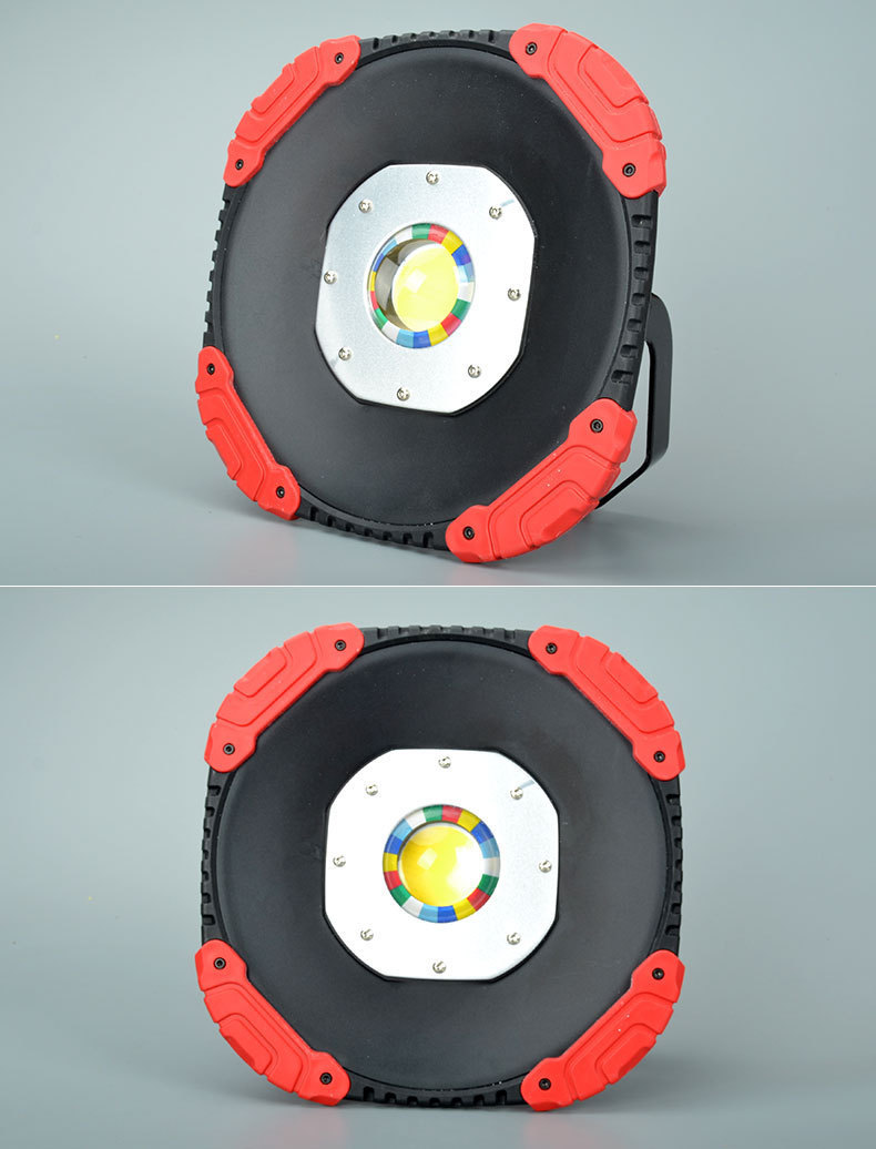 Heavy Duty Επαναφορτιζόμενος LED Προβολέας 2000lm - Φωτιστικό Εδάφους Εργασίας 100W & Powerbank - Slim COB Working Light